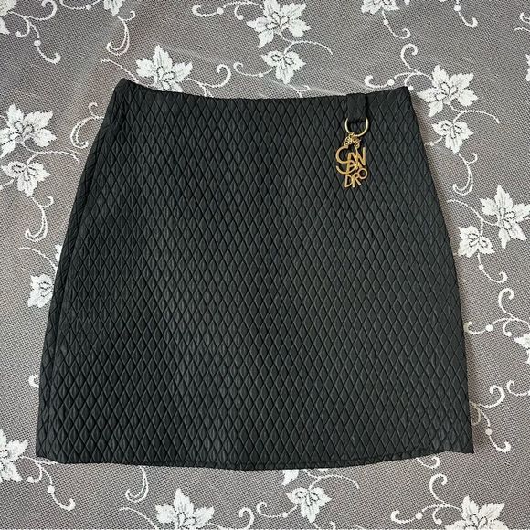 Vintage Sandro Paris Black Quilted Mini Skirt - Picture 4 of 14